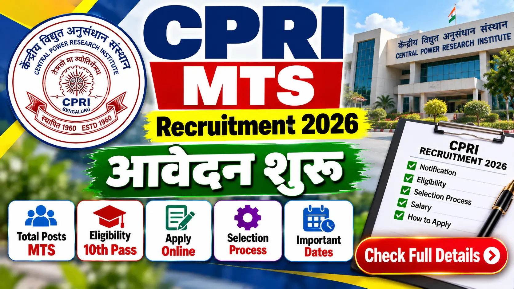 CPRI MTS Recruitment 2026