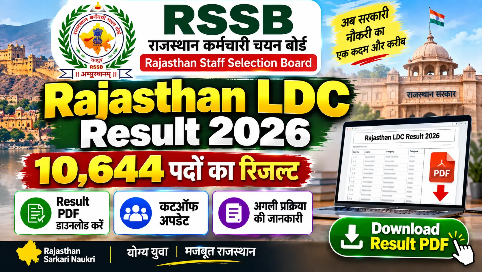 Rajasthan LDC Result 2026